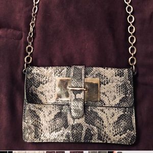 FURLA ❤️Beautiful PYTHON mini snakeskin bag GREY
